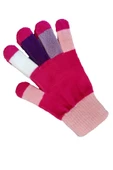 Kız Erkek Çocuk Triko Eldiven Kışlık Örgü Renkli Unisex 6-12 Yaş - 2