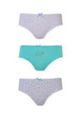3lü Kız Çocuk Desenli Slip Külot İnce Lastikli Sevimli Rahat - 2