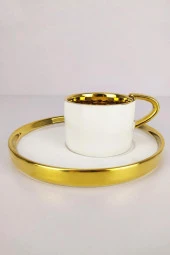 Digithome Kosova Porselen 6’lı Kahve Fincan Takımı Beyaz - İST-85 thumbnail 4