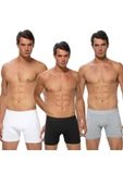 6lı Erkek Likralı Boxer Külot Esnek Rahat Paçalı thumbnail 4