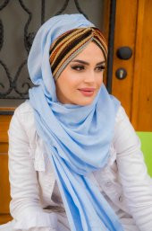 Bebe Mavi Burgu Hazır Şal - 2
