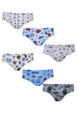 Tutku İç Giyim Erkek Çocuk Renkli Empirme Slip Külot 6 lı Paket - 3