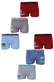6lı Erkek Çocuk Renkli  Baskılı Boxer Külot 1005 - 1