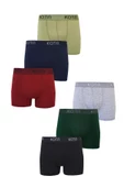 Kota 6lı Erkek Likralı Boxer Pamuklu Esnek Rahat Renkli Paçalı - 1