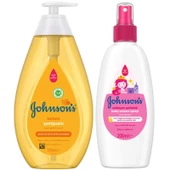 Johnsons Bebek Şampuanı 750 ml + Johnsons Işıldayan Parlaklık Kolay Tarama Spreyi 200 ml - 1