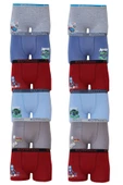 12li Erkek Çocuk Renkli  Baskılı Boxer Külot 1005 - 2