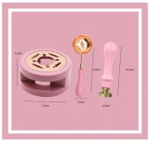 Davetiye Mum Mühürü Uygulama Seti Yavruağzı Renk 1139 Yonca thumbnail 2