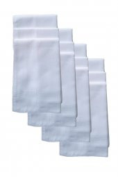 12 li El Cep Yaka Kumaş Mendil 36x36 Cm 100 Pamuklu TM Beyaz - 2