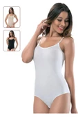 Tutku İç Giyim Kadın İp Askılı Kancalı Çıtçıtlı Body 6 Lı Paket - 1