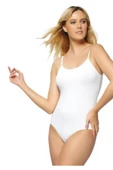 Gümüş Kadın İp Askılı Kancalı Çıt Çıtlı Body 6 Lı Paket - 1