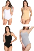 Tutku İç Giyim Kadın İp Askılı Kancalı Çıt Çıtlı Body 3 lü Paket - 6