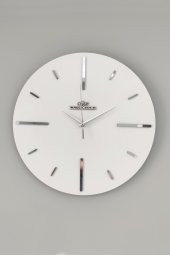 aSSe Tasarım Özel Aynalı Duvar Saati Beyaz & Gümüş Sessiz Mekanizma 37x37cm - 2