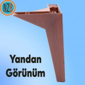 Mobilya Kanepe Sehpa TV Ünitesi Koltuk Ayağı 18 cm Kahverengi Ahşap Desenli Baza Ayak thumbnail 3