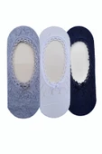 3lü Kadın Babet Çorap Renkli Pamuklu Klimalı Fiyonklu Ekonomik - 2