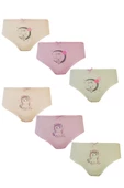 Tekkaplan 6lı Kız Çocuk Baskılı Renkli Külot Pamuklu Likralı Slip thumbnail 2