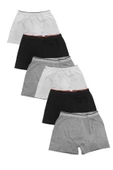 Sedef Yıldızı İç Giyim Erkek Likralı Pamuklu Boxer Don 6 lı Paket - 9