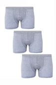 3lü Erkek Ekonomik Likralı Boxer Pamuklu Esnek Rahat Kalıp - 2