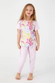 Roly poly 3057 Unicorn Magic Kız Çocuk Kısa Kol Pijama Takım - 2