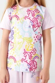 Roly poly 3057 Unicorn Magic Kız Çocuk Kısa Kol Pijama Takım - 4