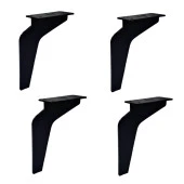 4 Adet Kartal Ayak Metal 17 cm Mat Siyah Mobilya Koltuk Ayağı - 1