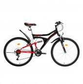 Bisan Mts4300 26 Jant Bisiklet-Mat Siyah Kırmızı - 1
