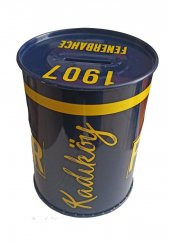 Fenerbahçe Metal Kumbara Orta Boy Orjinal Lisanslı 1 Adet FB Kumbara Taraftar Kumbara Sarı Kanarya 12x9 cm - 2