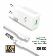 Linktech S660 Şarj Cihazı ve Mikro Usb Kablo Set - 1