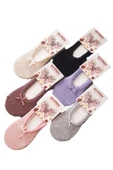 6lı Kadın Örgü Babet Çorap Yazlık Terletmez Pamuklu Karışık Soft - 6