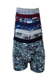 Tutku Erkek Boxer Desenli Likralı Pamuklu Boxer 5li Paket - 1