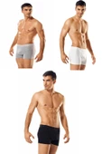 Tutku İç Giyim Pamuklu Likralı Erkek Boxer Paçalı Don 3 Lü Paket - 7