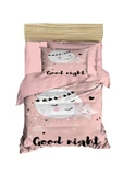 Yenidoğan Kız Bebek Nevresim Takımı 3D Pamuklu Good Night - 3