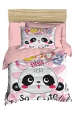 Yenidoğan Kız Bebek Nevresim Takımı 3D Pamuklu Panda So Cute - 1