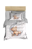 Yenidoğan Kız / Erkek Unisex Bebek Nevresim Takımı 3D Pamuklu Uykudaki Ayıcık - 3