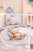 Yenidoğan Kız / Erkek Unisex Bebek Nevresim Takımı 3D Pamuklu Uykudaki Ayıcık - 1