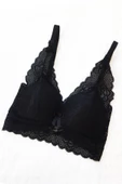 Kadın Pedli Bralet Sütyen Dantelli Soft Kap Büstiyer - 7