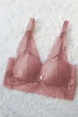 Kadın Pedli Bralet Sütyen Dantelli Soft Kap Büstiyer - 8