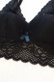 Kadın Pedli Bralet Sütyen Dantelli Soft Kap Büstiyer - 9