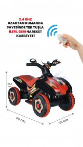 UJ Toys Uzaktan Kumandalı Akülü Atv 6v Ranger-Siyah - 1