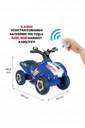 UJ Toys Uzaktan Kumandalı Akülü Atv 6v Ranger-Mavi - 1