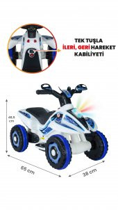 UJ Toys 6V Akülü ATV - Polis - 1