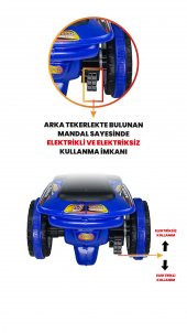 UJ Toys Müzikli ve Led Işıklı Safari Akülü Atv 6V-Mavi - 2