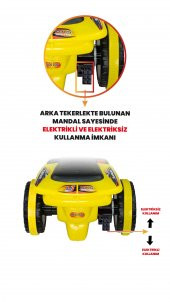 UJ Toys Müzikli ve Led Işıklı Safari Akülü Atv 6V-Sarı - 2