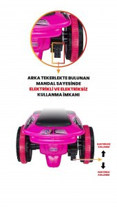 Uj Toys Müzikli Ve Led Işıklı Safari Akülü Atv 6V-Pembe - 2