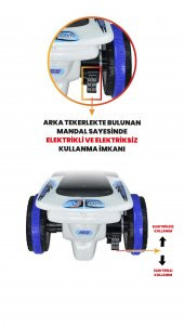 Uj Toys Müzikli Ve Led Işıklı Ranger Akülü Atv 6V-Beyaz Polis - 2