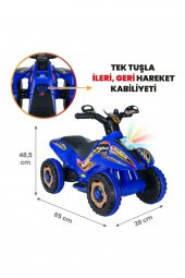 UJ Toys Uzaktan Kumandalı Akülü Atv 6v Safari-Mavi - 2