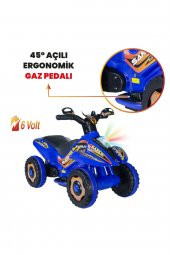 UJ Toys Uzaktan Kumandalı Akülü Atv 6v Safari-Mavi - 3