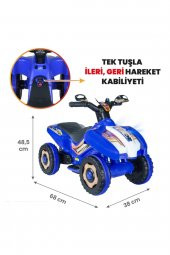 UJ Toys Uzaktan Kumandalı Akülü Atv 6v Ranger-Mavi - 3
