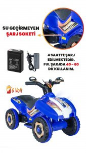 UJ Toys Müzikli ve Led Işıklı Ranger Akülü Atv 6V-Mavi - 3