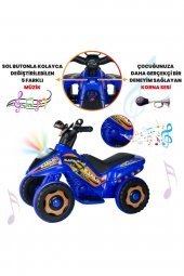 UJ Toys Uzaktan Kumandalı Akülü Atv 6v Safari-Mavi - 5