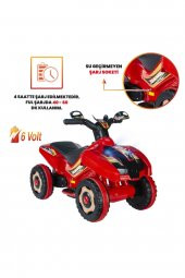 UJ Toys Uzaktan Kumandalı Akülü Atv 6v Ranger-Kırmızı - 5